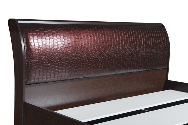 Кровать Олмеко 06.297 С НАСТИЛОМ МОНА (ВЕНГЕ) 160х200- фото3