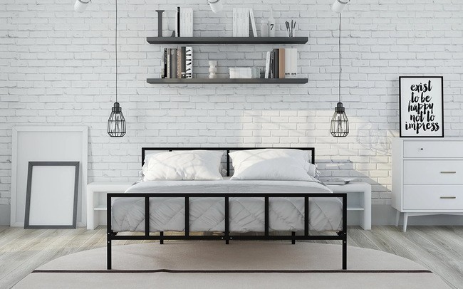 Кровать Аскона Остин черная 180х200- фото