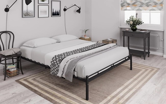 Кровать Аскона Хью черная 180х200- фото