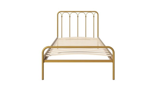 Кровать Аскона Корса золотой матовый 90х200- фото5