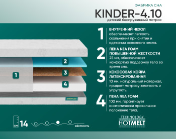Матрас Фабрика Сна Kinder 4.10 90х186- фото