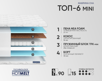 Матрас Фабрика Сна Топ-6 Mini 80х190- фото