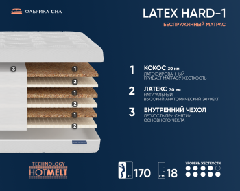 Матрас Фабрика Сна Латекс Hard-1 80x190- фото