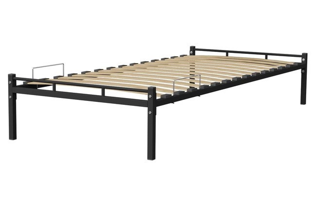 Кровать Аскона Хью черная 90х200- фото