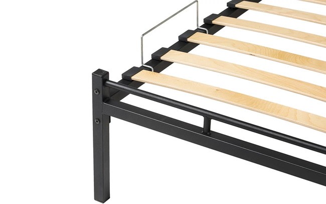 Кровать Аскона Хью черная 90х200- фото4