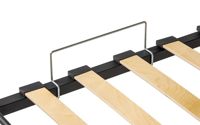 Кровать Аскона Хью черная 90х200- фото5