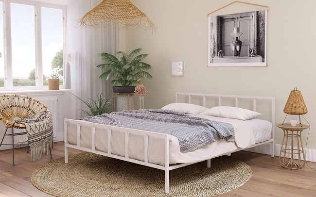 Кровать Аскона Остин белая 140х200- фото